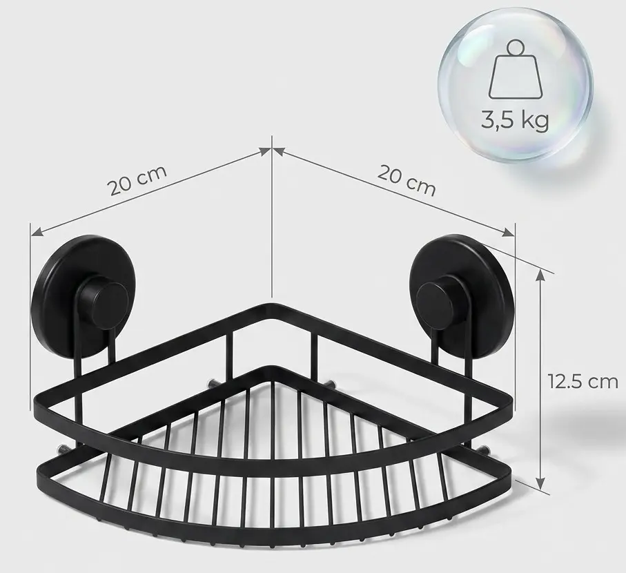 Полка для ванной Bathroom Solutions 28943 (Black) - 5