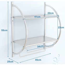 Raft pentru baie Costway HW59244SL (Silver) Thumb