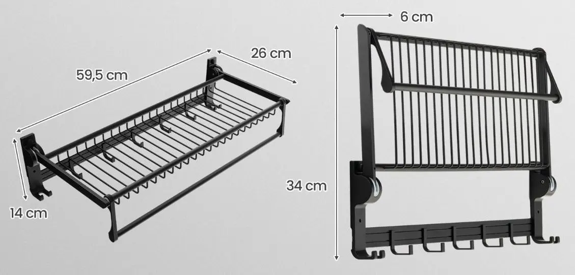 Полка для ванной Costway JZ10207 (Black)