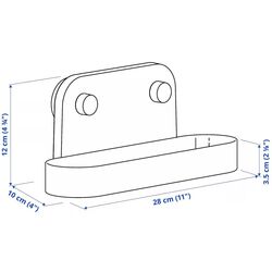 Полка для ванной Ikea Obonas на присосках 28cm (Серо-Зеленый) Thumb