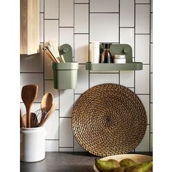 Полка для ванной Ikea Obonas на присосках 28cm (Серо-Зеленый) Thumb