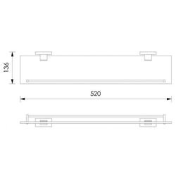 Raft pentru baie Imprese Valtice (Chrome) Thumb