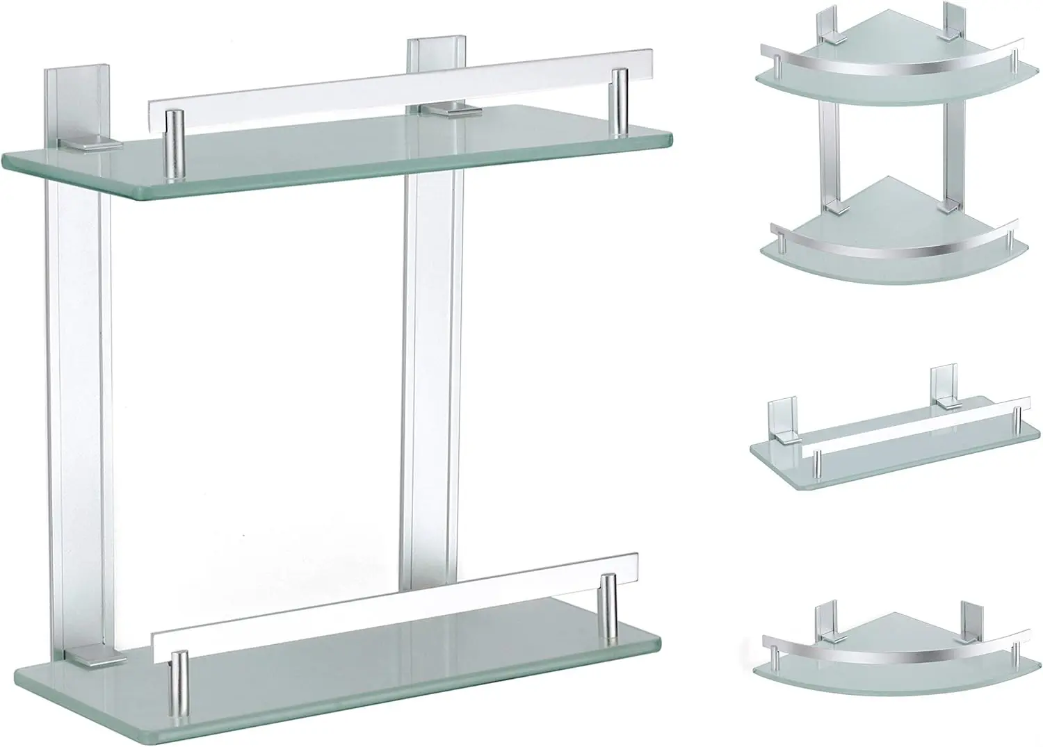 Полка для ванной MSV Tabarca 30x13 (Silver)