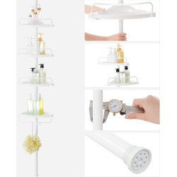 Raft pentru baie Songmics BCB001A (White) Thumb