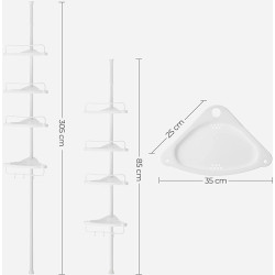 Raft pentru baie Songmics BCB001A (White) Thumb