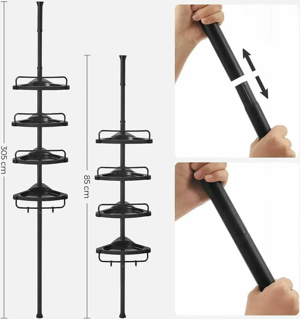 Raft pentru baie Songmics BCB001B01 (Black) - 7