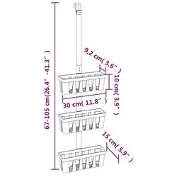 Полка для ванной VidaXL 154599 (Silver/Grey) Thumb