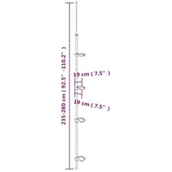 Raft pentru baie VidaXL 344382 (Silver/Grey) Thumb