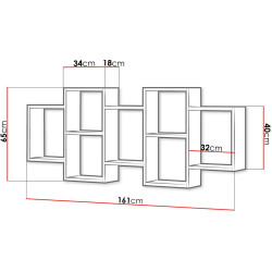 Полка Bratex Trio 001 (Graphite Black) Thumb