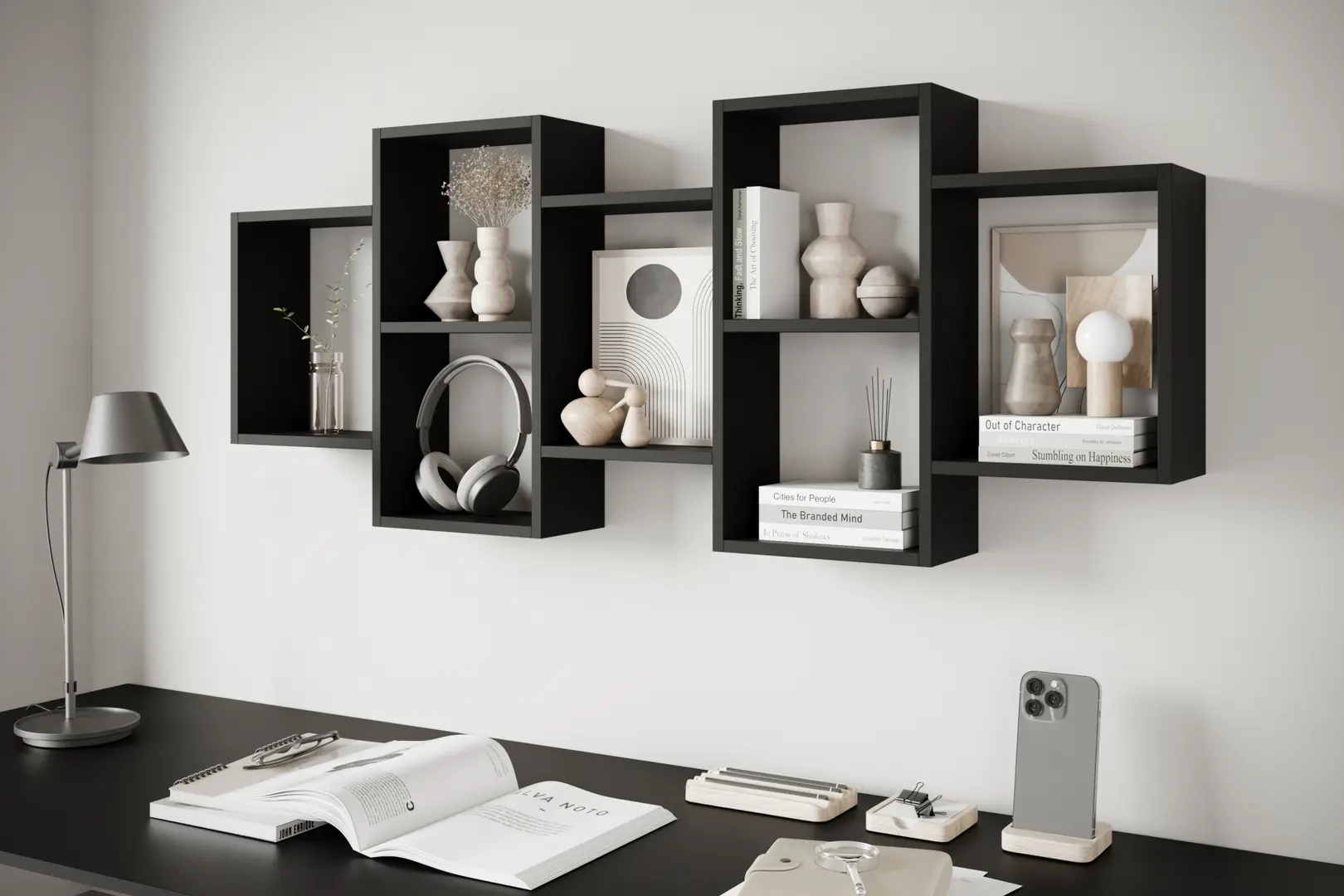 Полка Bratex Trio 001 (Graphite Black)