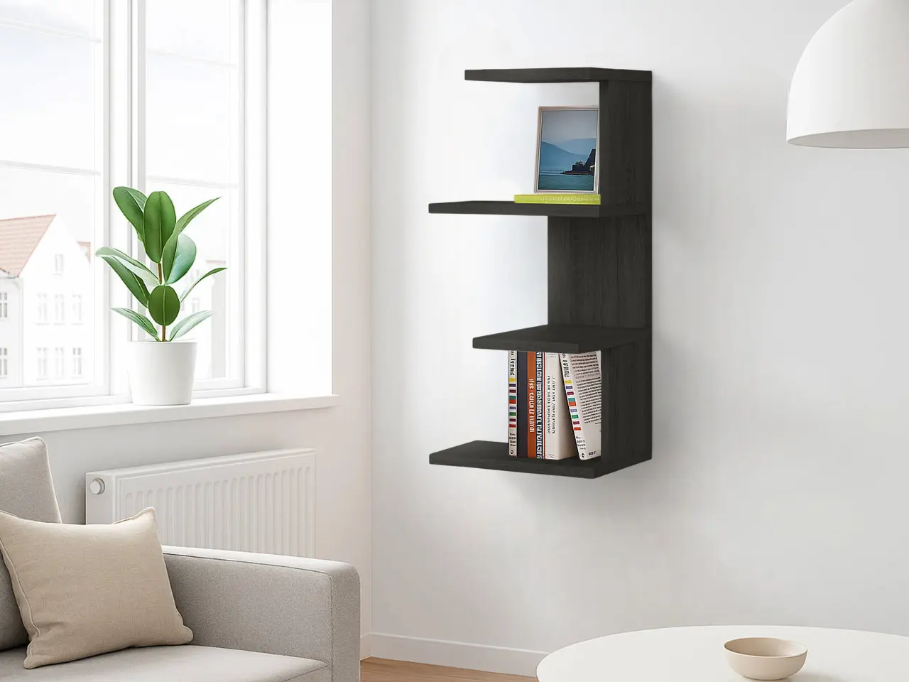 Полка угловая Fabrik Home Daro (Чёрный Ясень)