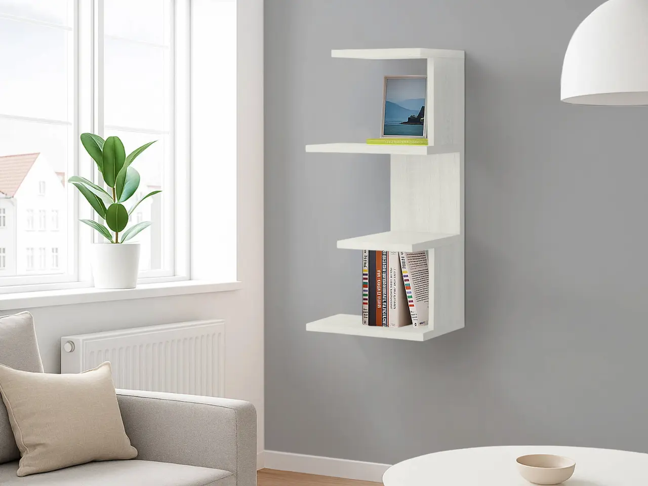 Полка угловая Fabrik Home Daro (Ясень Белый)