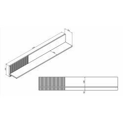 Полка Halmar Random 2 P-1 (Cashmere/Walnut) Thumb