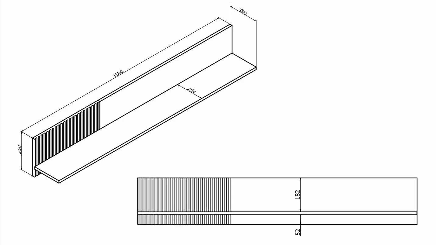 Полка Halmar Random 2 P-1 (Cashmere/Walnut)