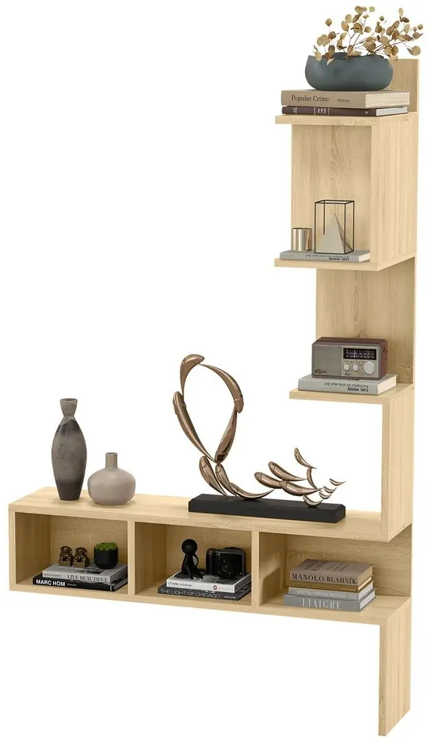 Полка Homcom 830-780V80AK 80x28x128 cm (Oak)