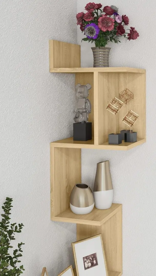 Полка Homcom 830-780V80AK 80x28x128 cm (Oak)