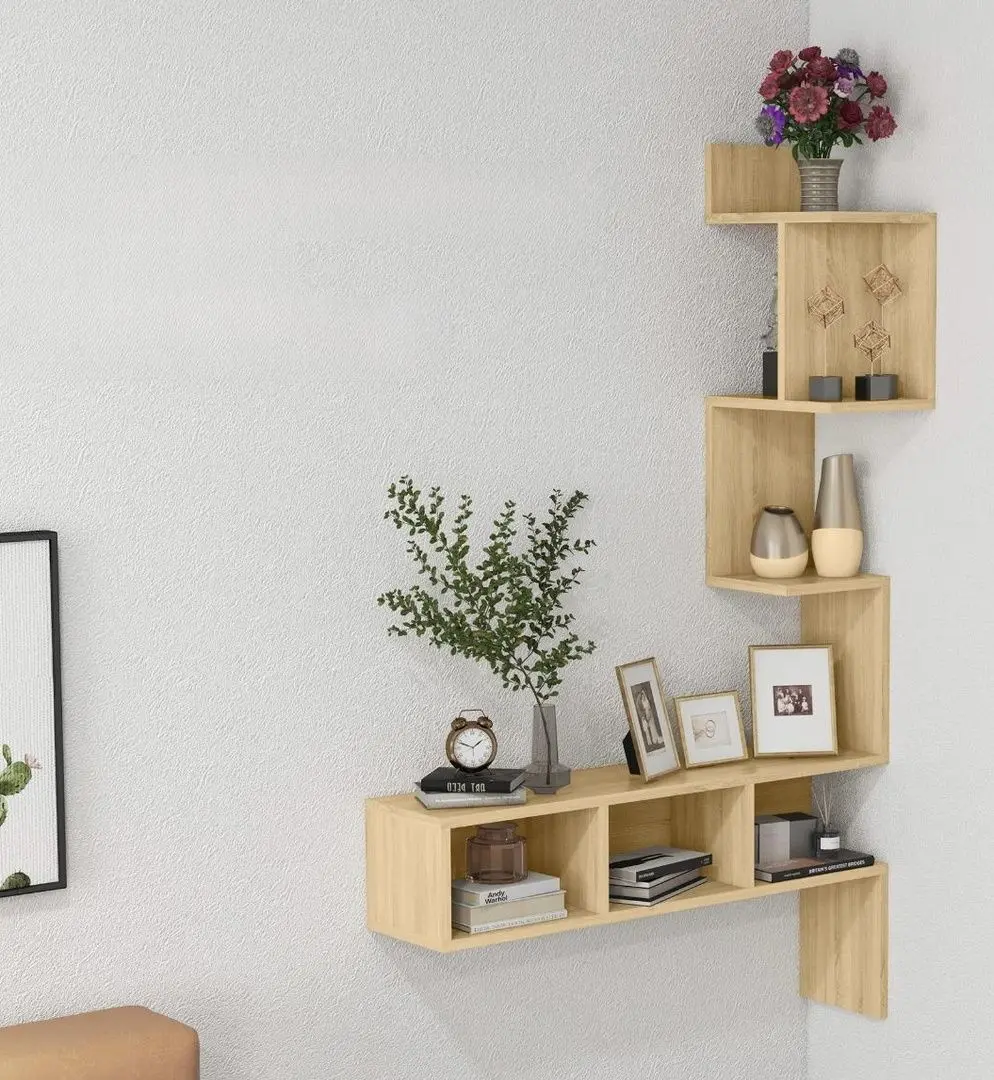 Полка Homcom 830-780V80AK 80x28x128 cm (Oak)