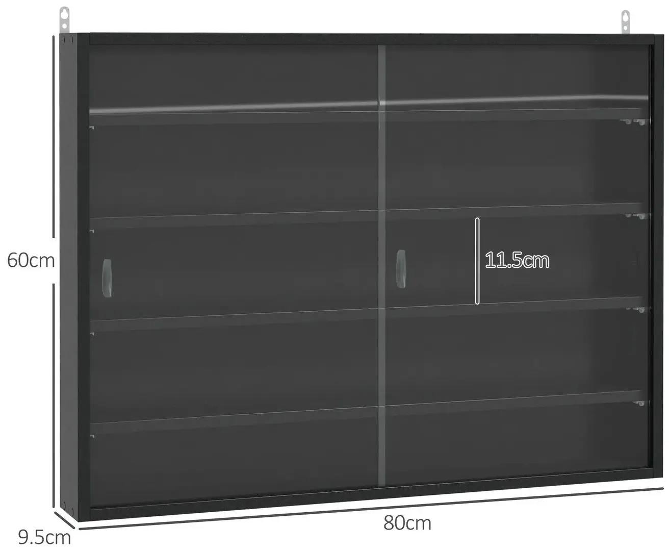 Raft Homcom 833-761 80x9x60 cm (Black)