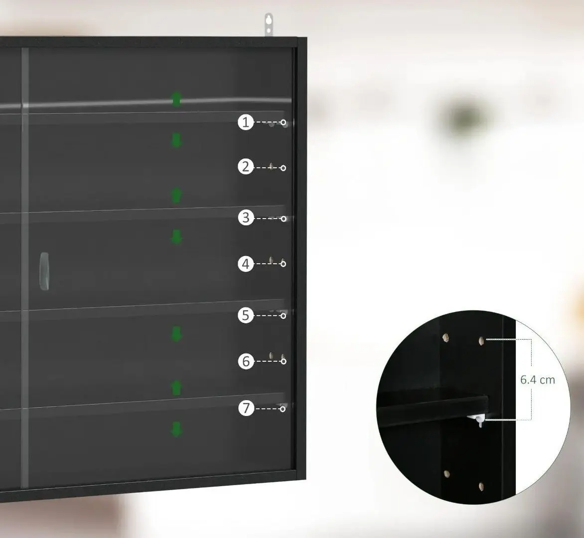 Raft Homcom 833-761 80x9x60 cm (Black)