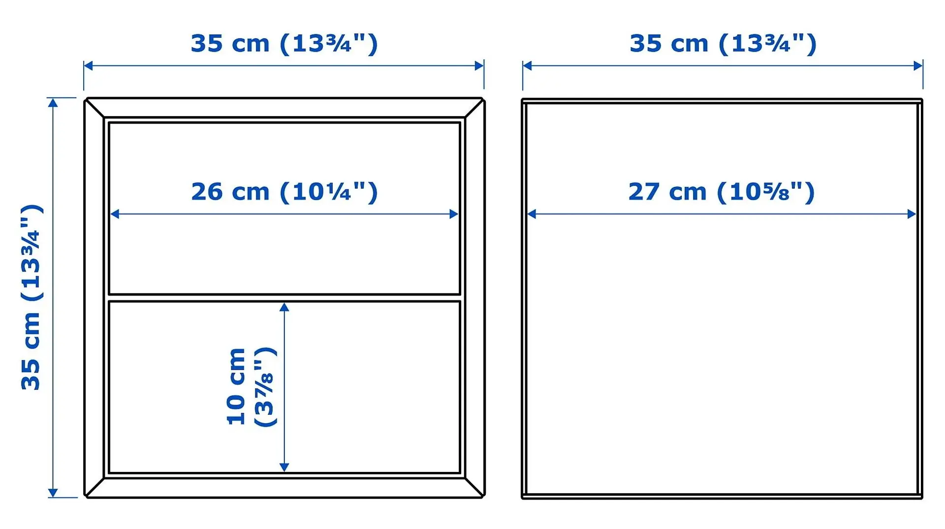 Combinatie de rafturi suspendate Ikea Eket 105x35x70 (Alb/Aspect Nuc)
