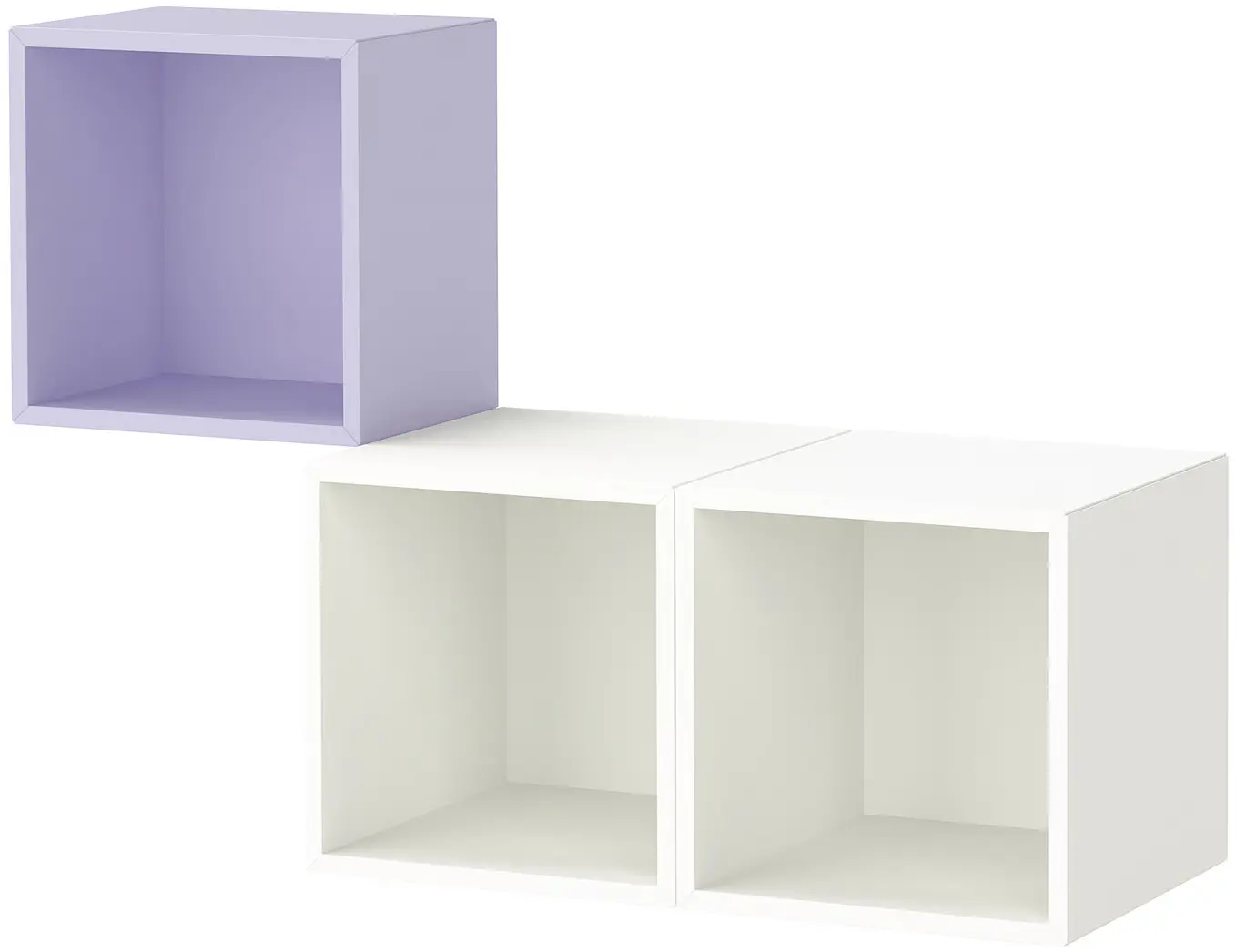 Комбинация навесных полок Ikea Eket 105x35x70 (Светло-Сиреневый/Белый) - 3