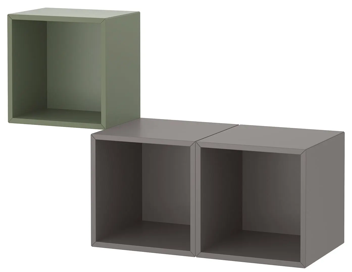 Комбинация навесных полок Ikea Eket 105x35x70 (Светло-зеленый/Темно-серый) - 2