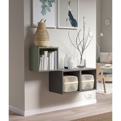 Combinatie de rafturi suspendate Ikea Eket 105x35x70 (Gri-Verde/Gri Inchis)