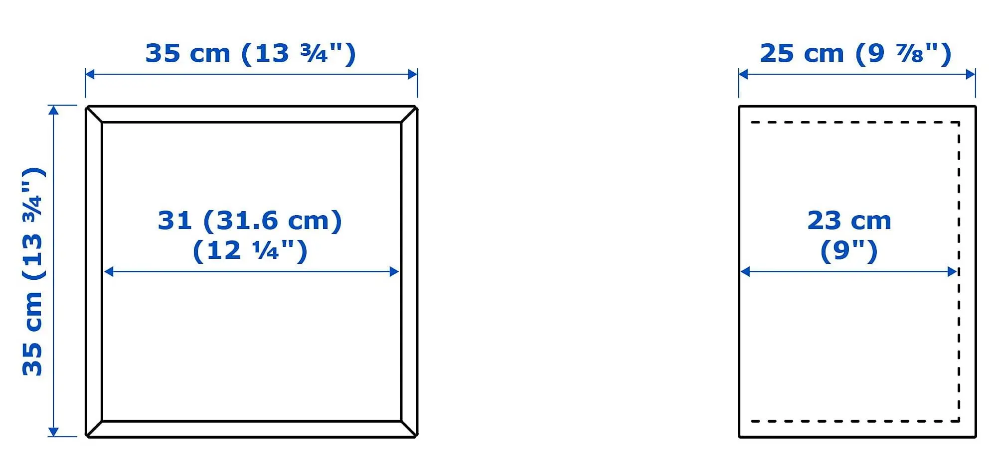 Combinatie de rafturi suspendate Ikea Eket 105x35x70 (Galben Deschis/Alb)