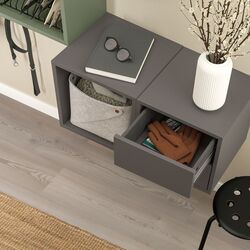 Комбинация навесных полок Ikea Eket 105x35x70 (Темно-серый/Серо-зеленый) Thumb