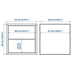 Combinatie de rafturi suspendate Ikea Eket 175x35x70 (Gri Inchis/Aspect Nuc) Thumb