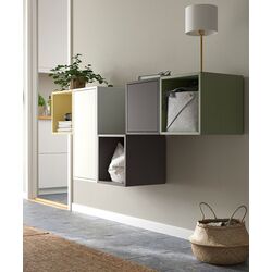 Combinatie de rafturi suspendate Ikea Eket 175x35x70 (Galben/Multicolor)