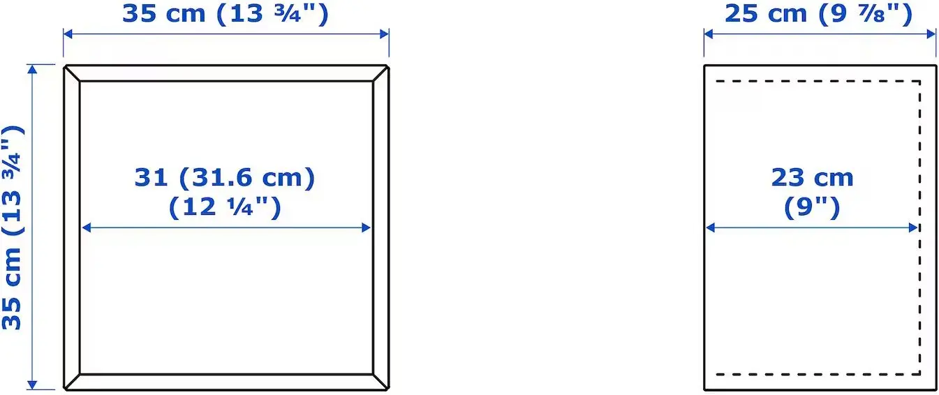 Combinatie de rafturi suspendate Ikea Eket 70x25x105 (Aspect Nuc)