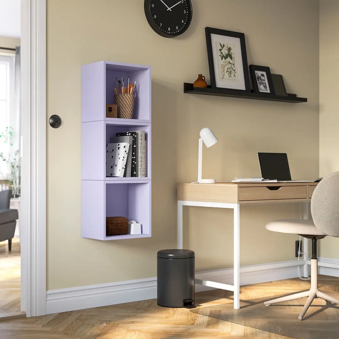 Комбинация навесных полок Ikea Eket 70x25x105 (Светло-Сиреневый) - 2