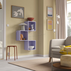 Комбинация навесных полок Ikea Eket 70x25x105 (Светло-Сиреневый)