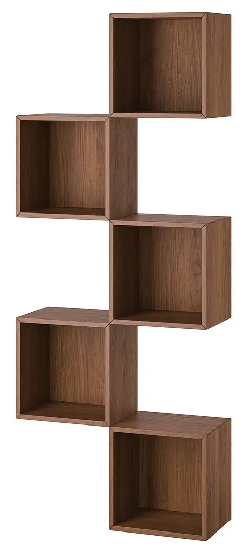 Combinatie de rafturi suspendate Ikea Eket 70x25x175 (Aspect Nuc)