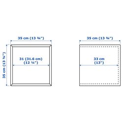 Combinatie de rafturi suspendate Ikea Eket 80x35x210 (Aspect Nuc/Alb/Gri-Verde) Thumb