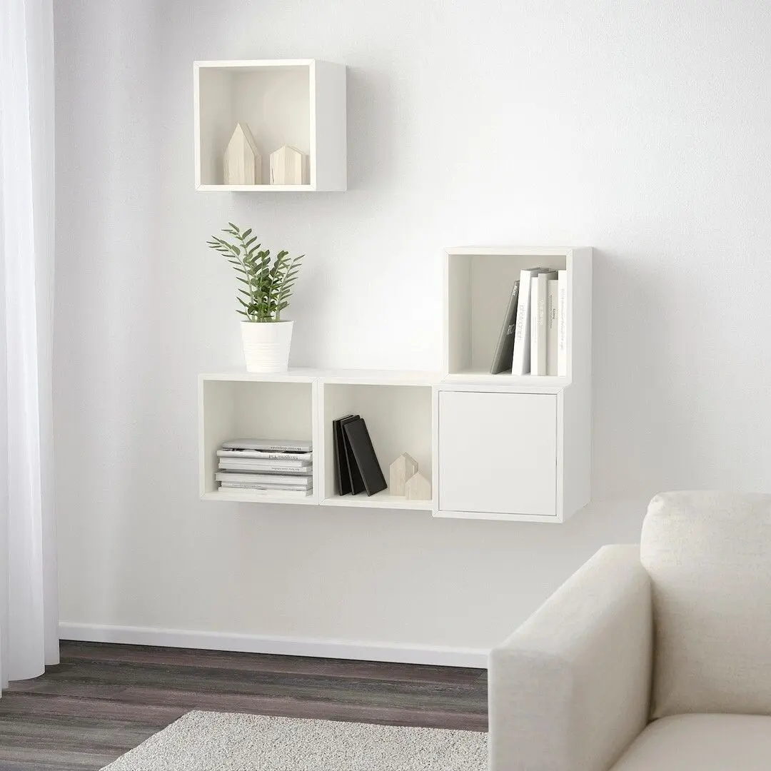 Combinatie de rafturi suspendate Ikea Eket raft cu usa 105x35x120 (Alb)