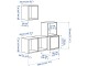 Комбинация навесных полок Ikea Eket с дверью 105x35x120 (Темно-серый)