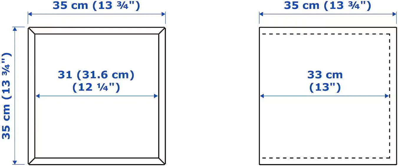Combinatie de rafturi suspendate Ikea Eket cu sertare 105x35x70 (Aspect Nuc)