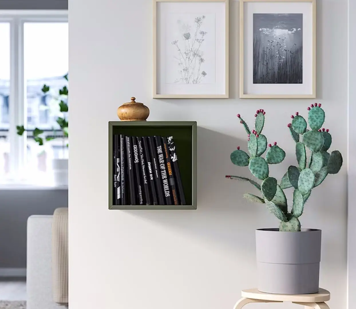 Raft suspendat Ikea Eket 35x25x35 (Gri-Verde)