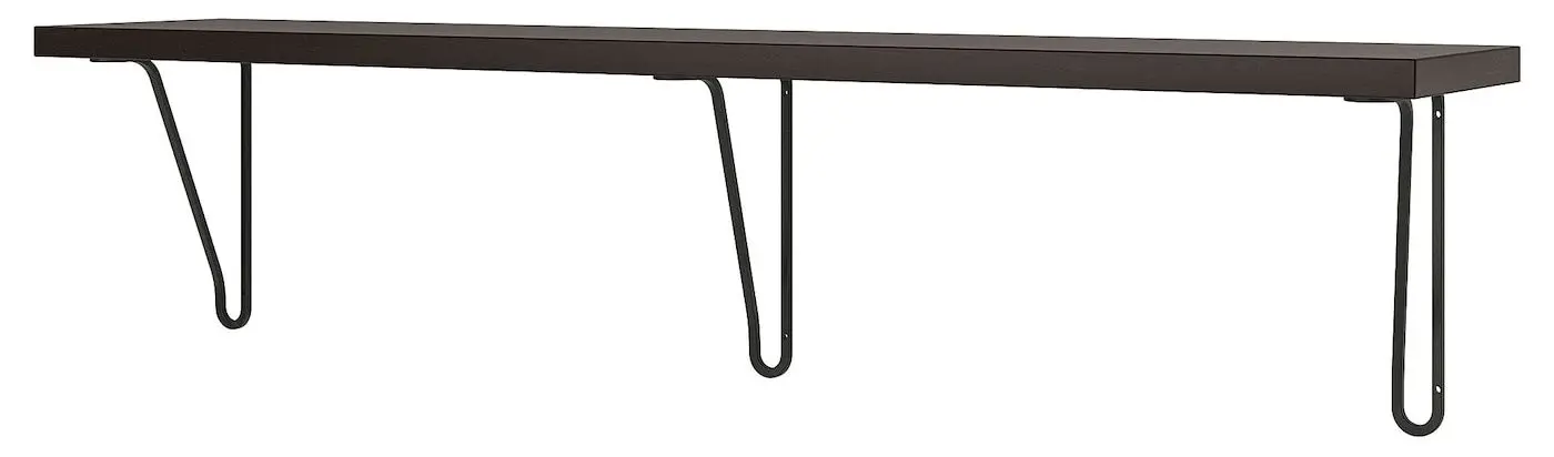 Raft Ikea Bergshult/Forlaggare 120x20 (Negru-maro/Negru)