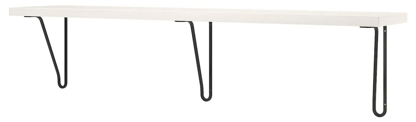 Raft Ikea Bergshult/Forlaggare 120x20 (Negru/Alb)