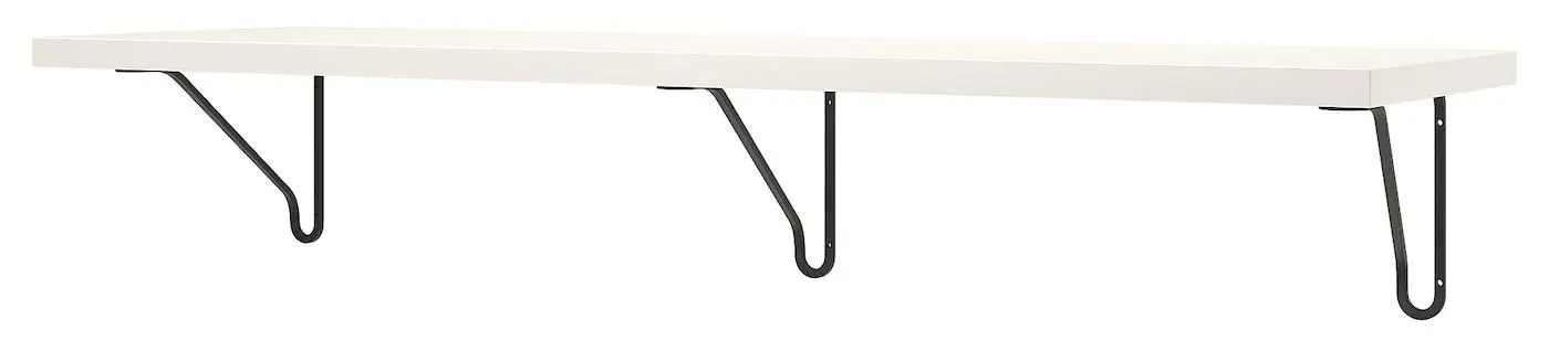 Raft Ikea Bergshult/Forlaggare 120x30 (Negru/Alb)