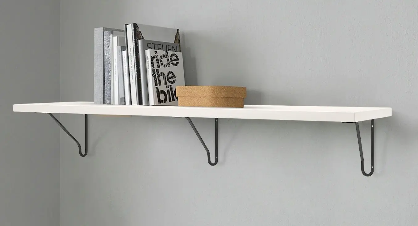 Raft Ikea Bergshult/Forlaggare 120x30 (Negru/Alb)