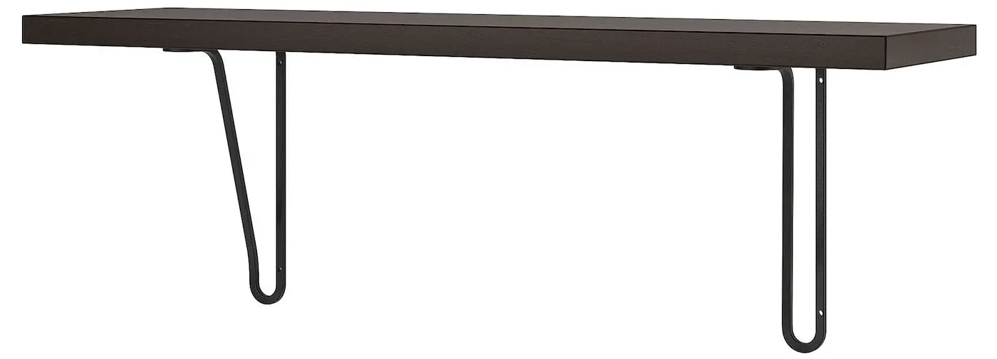 Raft Ikea Bergshult/Forlaggare 80x20 (Negru-maro/Negru)