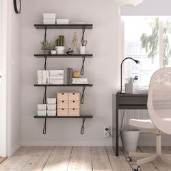 Raft Ikea Bergshult/Forlaggare 80x20 (Negru-maro/Negru) Thumb