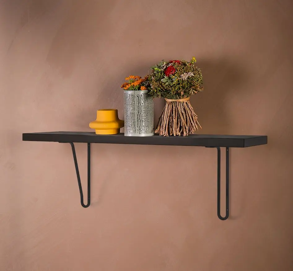 Raft Ikea Bergshult/Forlaggare 80x20 (Negru-maro/Negru)