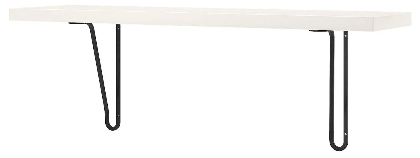 Raft Ikea Bergshult/Forlaggare 80x20 (Negru/Alb)