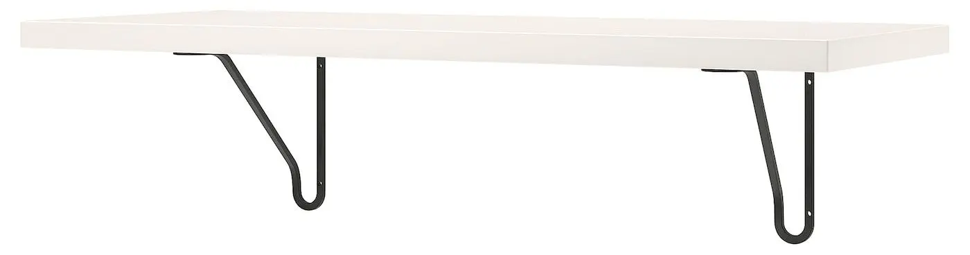 Raft Ikea Bergshult/Forlaggare 80x30 (Alb/Negru)