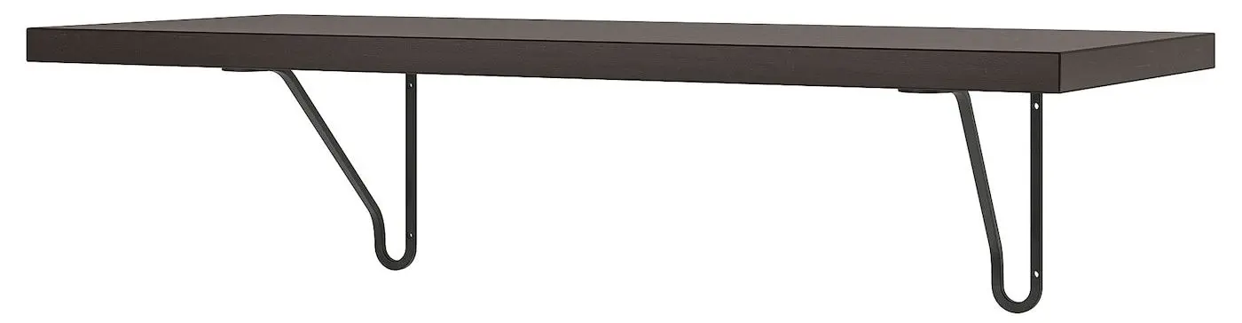 Raft Ikea Bergshult/Forlaggare 80x30 (Negru-maro/Negru)